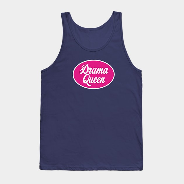 Drama Queen - Diva Princess Oval Dark Pink Tank Top by TGKelly